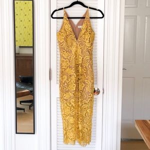 Dress the Populate “Marie” lace Midi Dress sz S
